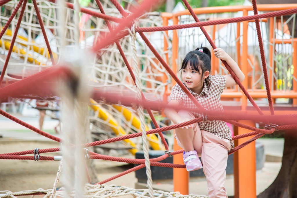 kid on a playground